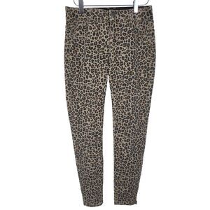 Knox Rose Animal Print Jeans 4 Womens Skinny Leg Mid Rise Stretchy Casual Bottom